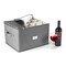 Sorbus Stemware Storage Cases (Quilted) Wine Glass Storage Box Case with Dividers and Handle for Glassware, Flutes, and Goblets